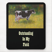 Holstein-Kuh, malend HERVORRAGEND AUF dem GEBIET: Mousepad (Vorne)