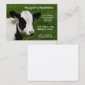 Holstein-Kuh-Milchvieh-Ranch-Visitenkarte Visitenkarte (Vorne/Hinten)