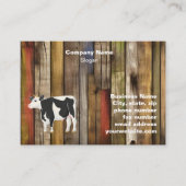 Holstein Kuh mit Altpappe Visitenkarte (Vorderseite)