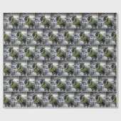 Holstein Kuh mit glühendem Weihnachtsschaden Geschenkpapier (Flach)