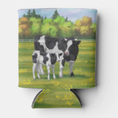 Holstein Kuh & Niedliches Kalb im Sommer Weide Dosenkühler (Vorderseite)