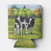 Holstein Kuh & Niedliches Kalb im Sommer Weide Dosenkühler (Rückseite)