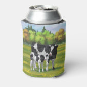 Holstein Kuh & Niedliches Kalb im Sommer Weide Dosenkühler (Kanne Rückseite)