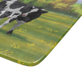 Holstein Kuh & Niedliches Kalb im Sommer Weide Schneidebrett (Ecke)