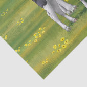 Holstein Kuh & Niedliches Kalb im Sommer Weide Seidenpapier (Detail)