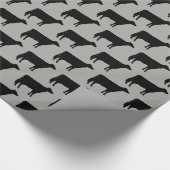 Holstein-Kuh-Silhouette-Muster Geschenkpapier (Ecke)
