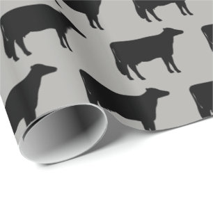 Holstein-Kuh-Silhouette-Muster Geschenkpapier