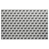 Holstein-Kuh-Silhouette-Muster-Schwarzes und Grau Stoff (Yard (91,4 cm))