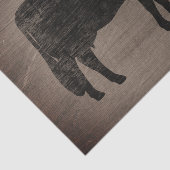 Holstein Kuh Silhouette Rustikaler Stil Niedliches Seidenpapier (Ausschnitt)