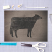 Holstein Kuh Silhouette Rustikaler Stil Niedliches Seidenpapier (Handwerk)