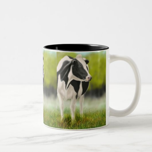 Holstein-Kuh-Tasse Zweifarbige Tasse (Rechts)