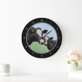 Holstein Kuh und Kalb Große Wanduhr (Zuhause)