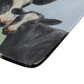 Holstein Kuh und Kalb Schneidebrett (Ecke)