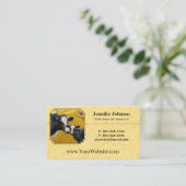 Holstein Kuh und Kalbfarm gelb Visitenkarte (Stehend Vorderseite)