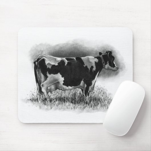 Holstein-Kuh: Ursprüngliches Bleistift-Zeichnen: Mousepad (Mit Mouse)