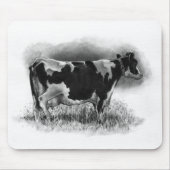 Holstein-Kuh: Ursprüngliches Bleistift-Zeichnen: Mousepad (Vorne)