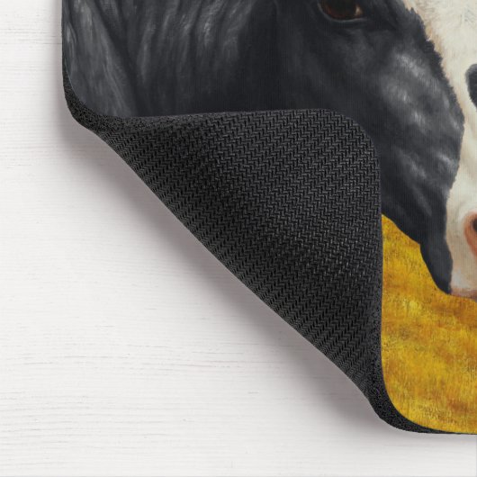 Holstein Kühe und alter Holzstall Mousepad (Ecke)