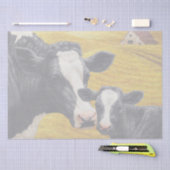 Holstein Kühe und alter Holzstall Seidenpapier (Handwerk)