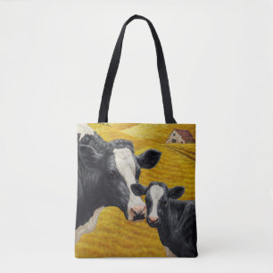Holstein Kühe und alter Holzstall Tasche
