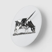 Holstein-Milchkuh Runde Wanduhr (Winkel)