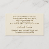 Holstein-Molkerei oder Mastvieh-Foto Visitenkarte (Rückseite)