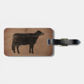 Holstein Silhouette Farm Tier Personalisiert Gepäckanhänger (Rückseite horizontal)