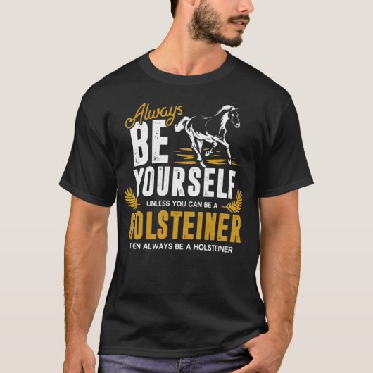 Holsteiner Horse Bookworm T-Shirt (Vorderseite)