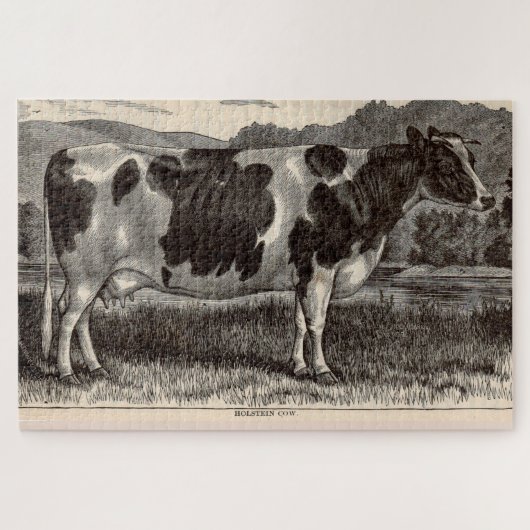 Holsteinkuh aus dem 19. Jahrhundert Puzzle (Horizontal)