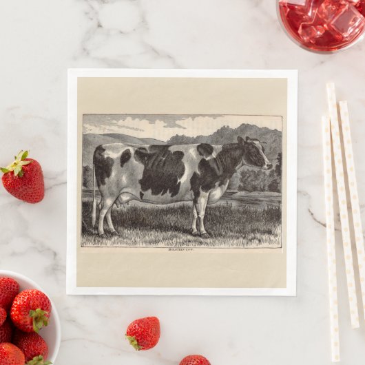 Holsteinkuh aus dem 19. Jahrhundert Serviette (Beispiel)