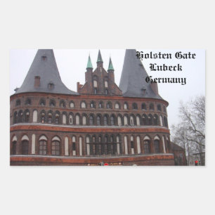Holsten Tor - Lübeck Deutschland Rechteckiger Aufkleber