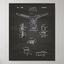 Holster for a Gun 1960 Patent Art - Blueprint