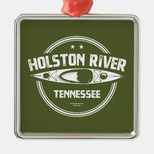 Holston River Tennessee Kayaking Ornament Aus Metall (Vorne)