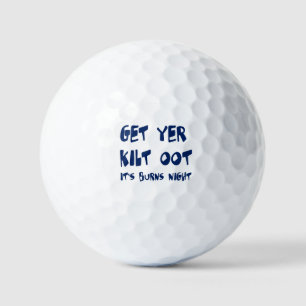 Holt euren Kilt raus, es ist Burns-Nacht schottisc Golfball