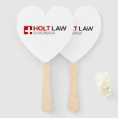 Holt Law Handheld Herz-Fan Fächer (Vorne und Hinten)