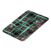 Holt sich im Abstrakten blauen Bildschirm Magnet (Linke Seite)