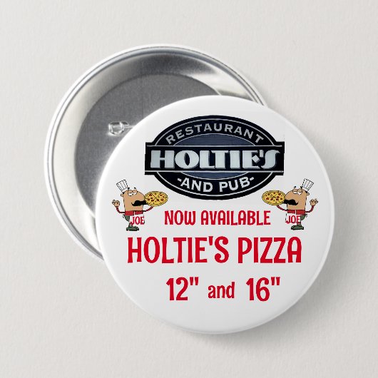 HOLTIES PIZZA BUTTON (Vorne & Hinten)