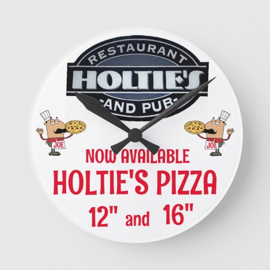 HOLTIES PIZZA RUNDE WANDUHR (Vorderseite)