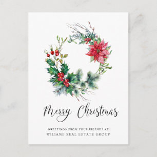 Holtive Wreath Corporate Weihnachtsfeiertag Postkarte