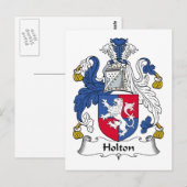 Holton Familienwappen Postkarte (Vorne/Hinten)