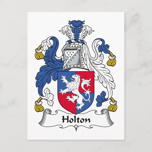 Holton Familienwappen Postkarte (Vorderseite)
