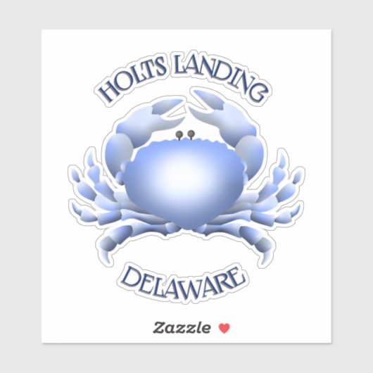 Holts Landing Blue Crab Aufkleber (Blatt)