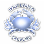 Holts Landing Blue Crab Aufkleber (Vorderseite)