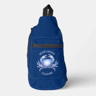 Holts Landing Blue Crab Crossbody Bag