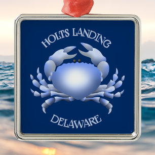 Holts Landing Blue Crab Ornament Aus Metall