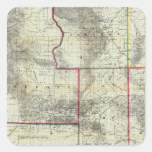 Holts neue Karte, Wyoming Quadratischer Aufkleber
