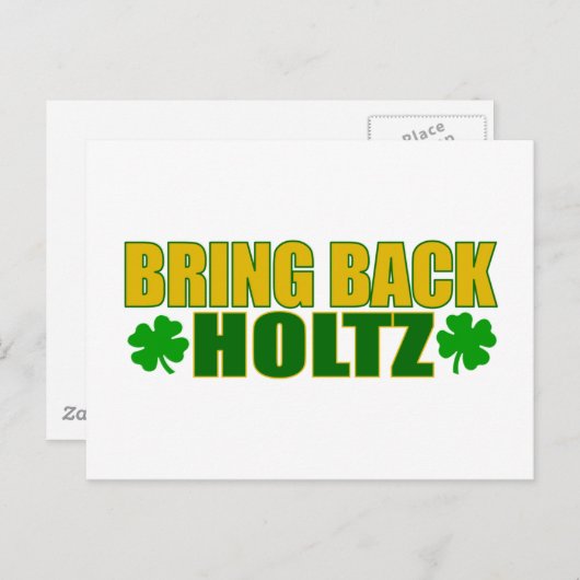 Holtz zurückbringen postkarte (Vorne/Hinten)