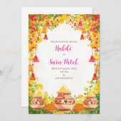 Holud lädt als Haldi Einladungen & Haldi ein (Vorne/Hinten)