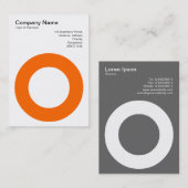 Holunder Kreis - Orange Visitenkarte (Vorne/Hinten)