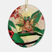 Holunderbeerfee Keramik Ornament (Links)