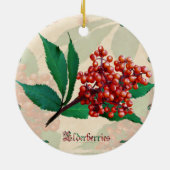 Holunderbeerfee Keramik Ornament (Hinten)